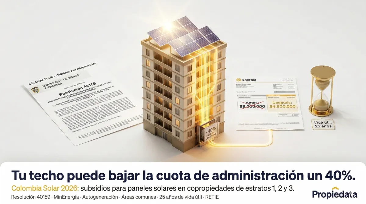 Cómo los paneles solares pueden bajar la cuota de administración de tu edificio